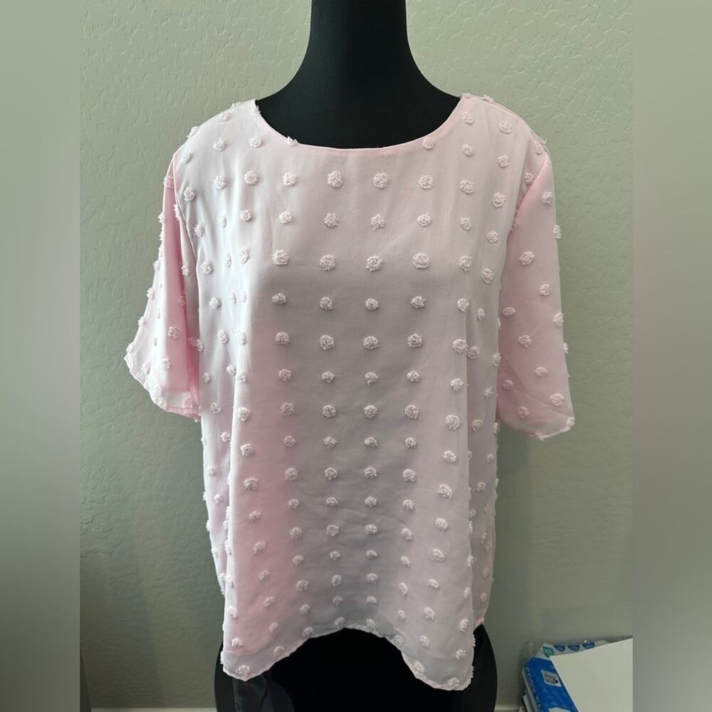 Pink Textured Blouse - Picture 2 of 7